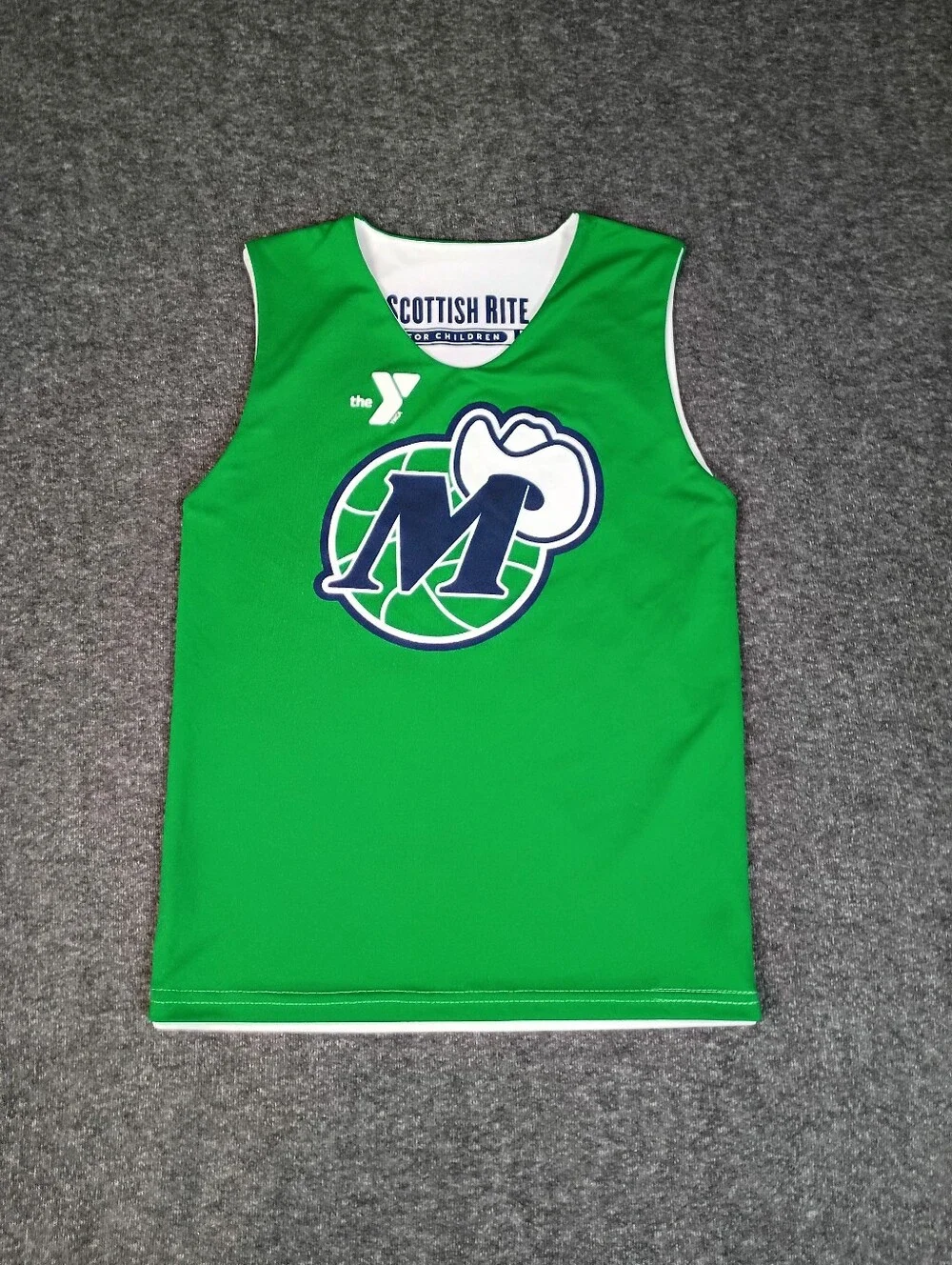 Nike Dallas Mavericks Academy Reversible Basketball Jersey Youth L Green White32